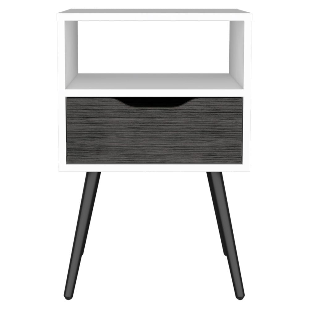 25" Wood One Drawer Nightstand