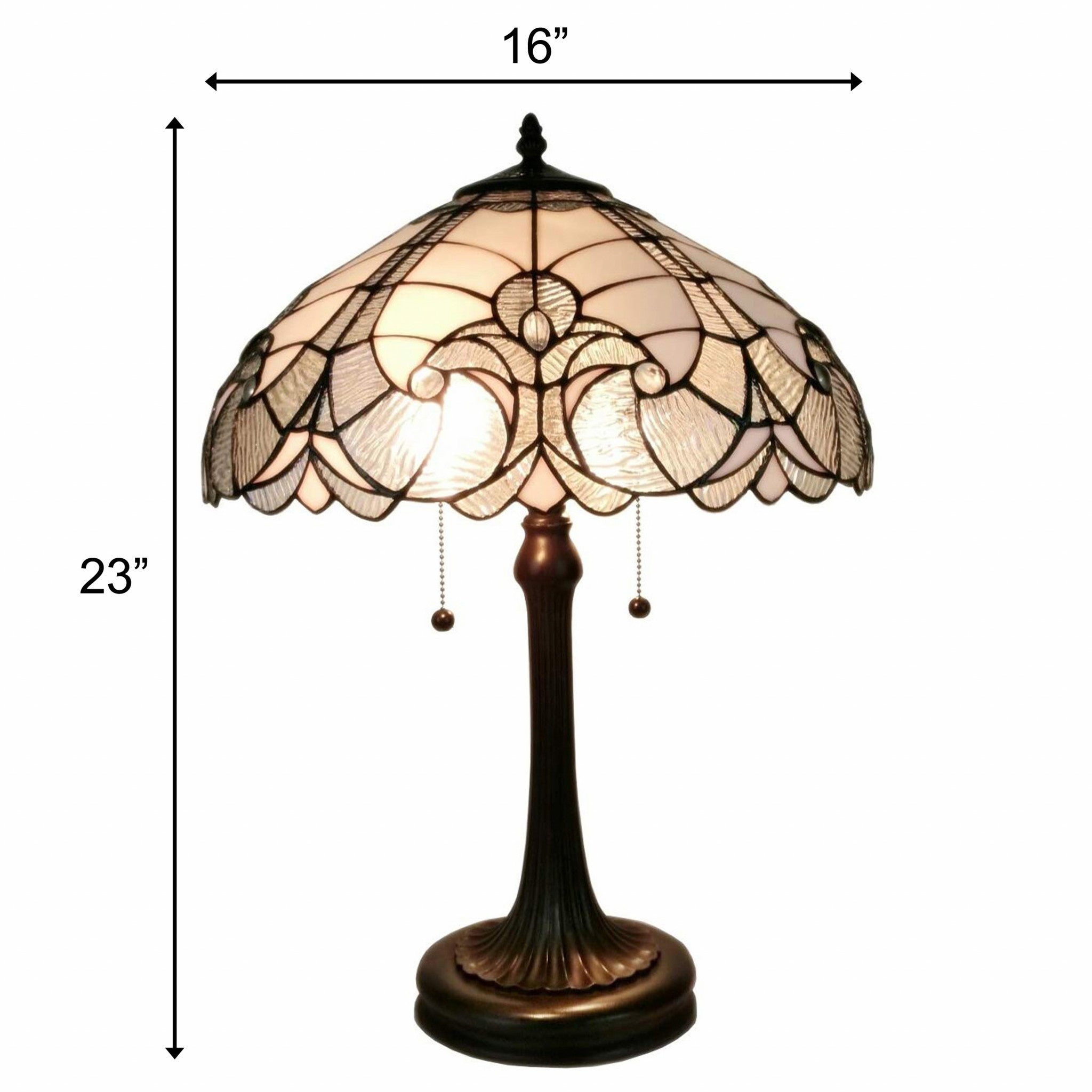 24" Dark Brown Metal Two Light Candlestick Table Lamp With Dark Brown Shade