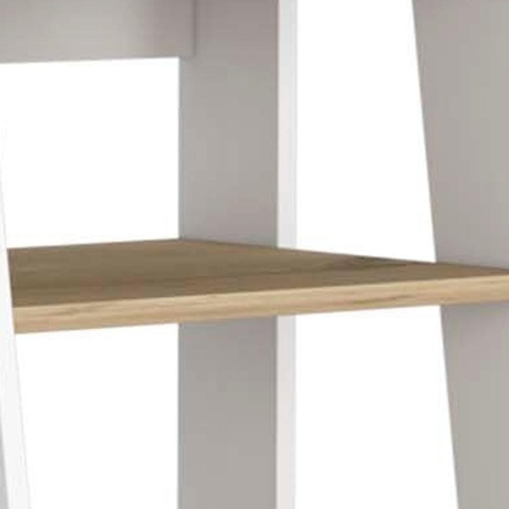17" Oak And White Wood Freestanding Bathroom Vanity