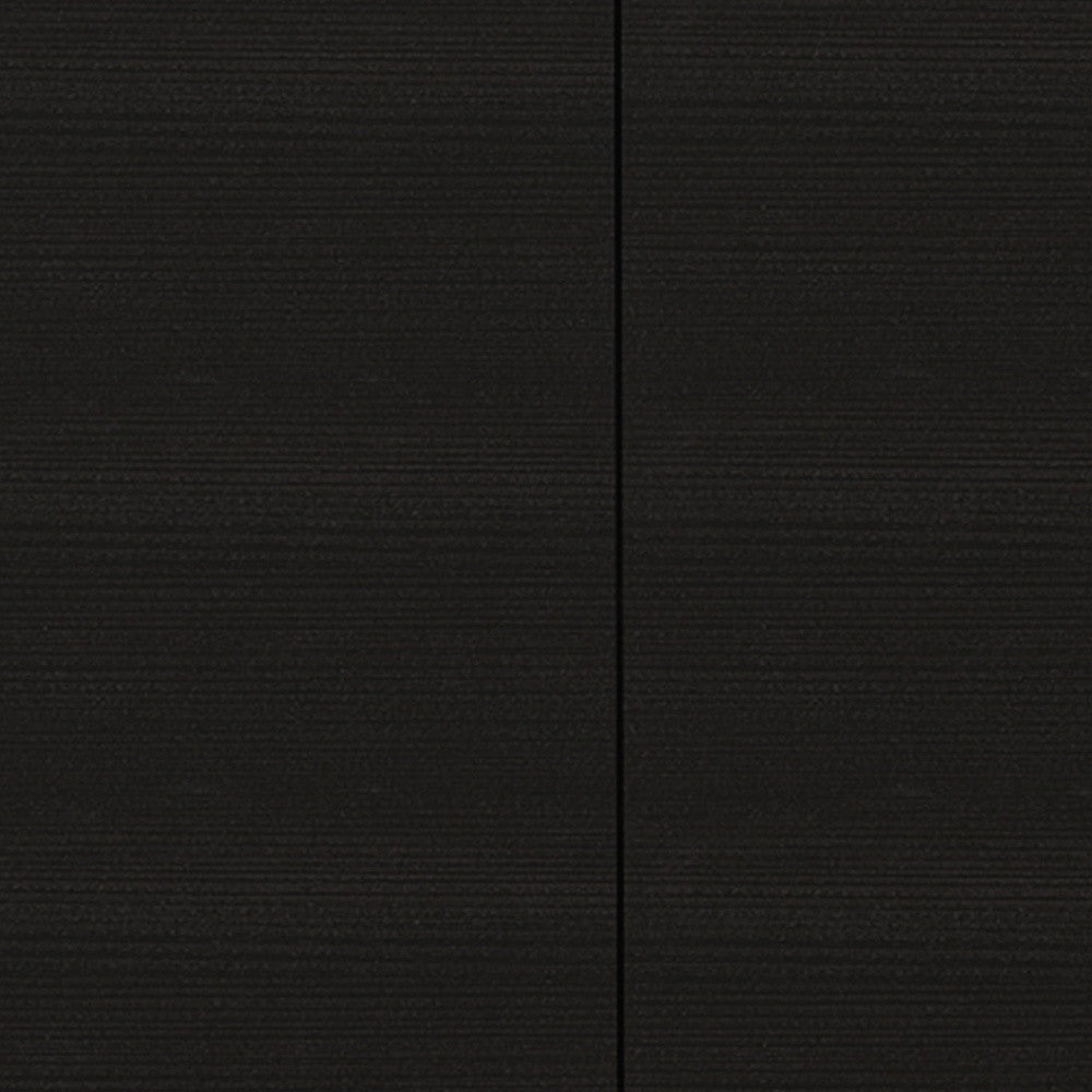 47" Black Wood Wall Mounted Accent Cabinet With Four Doors