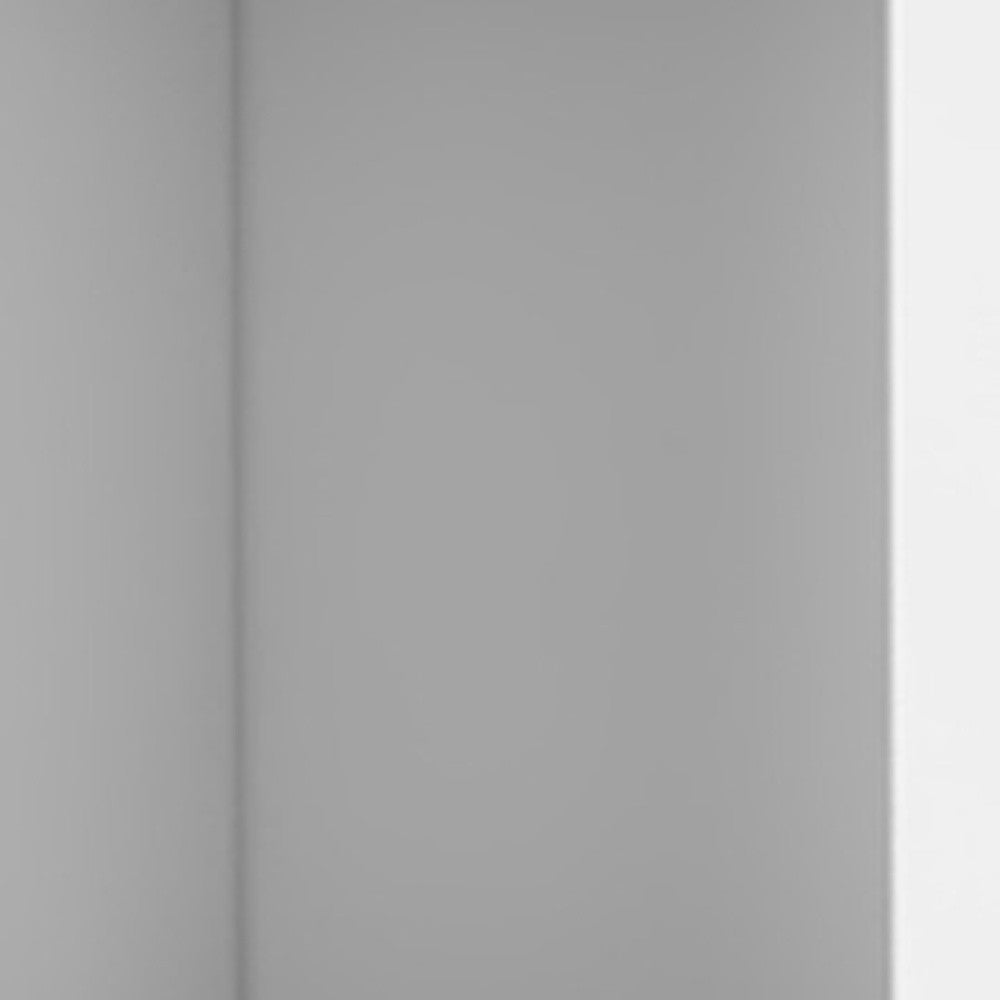 59" White Wood Wall Mounted Accent Cabinet With Four Doors