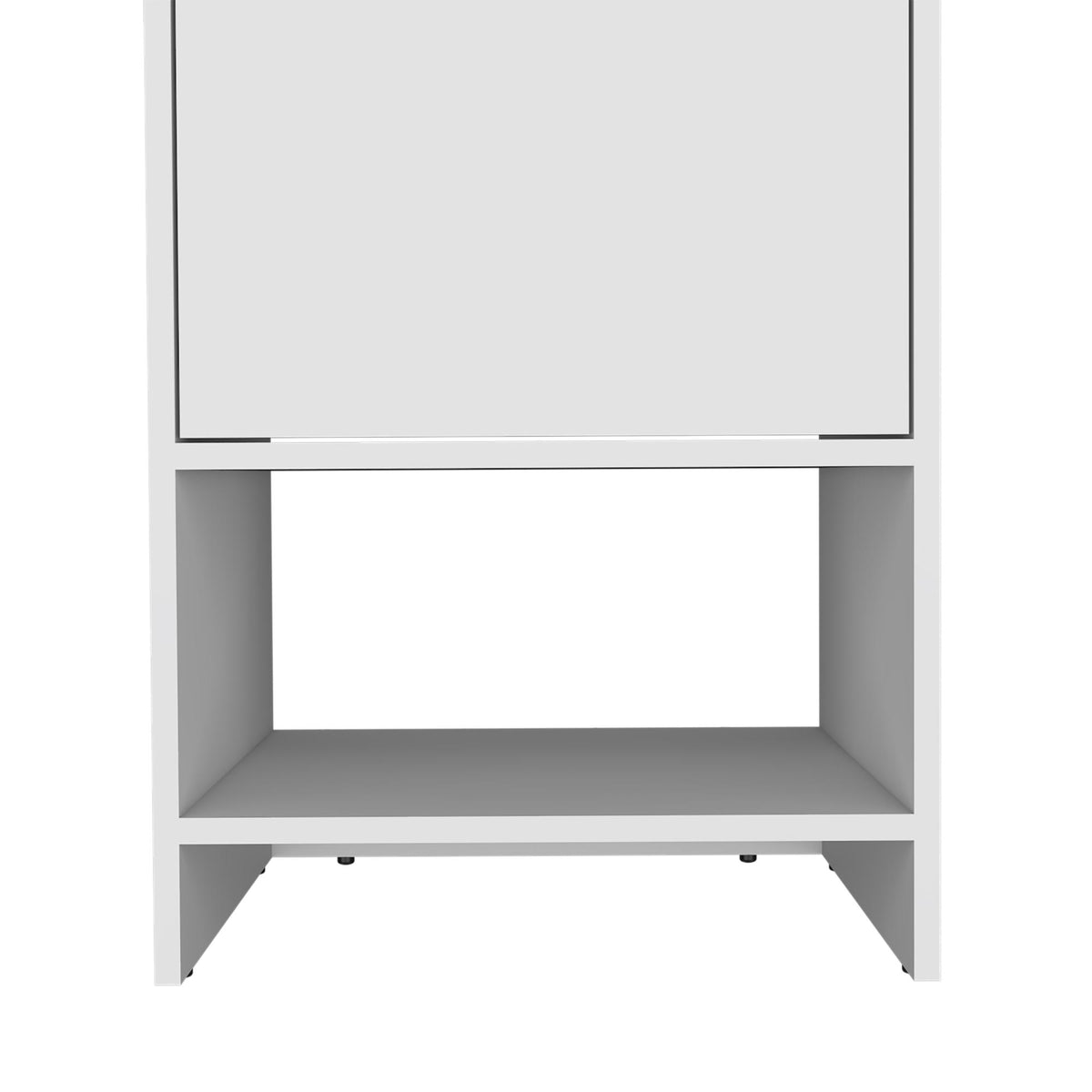 18" White Wood Freestanding Single Door Bathroom Vanity With Sink