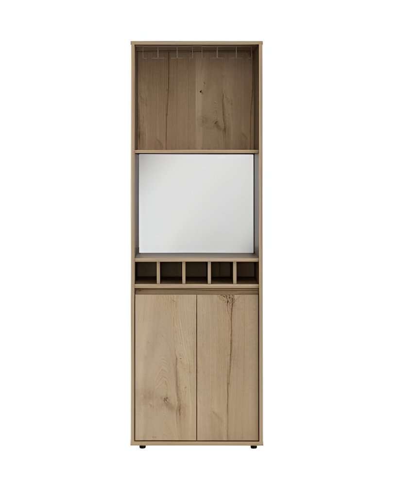 23" Oak Wood Bar Cabinet With Two Doors