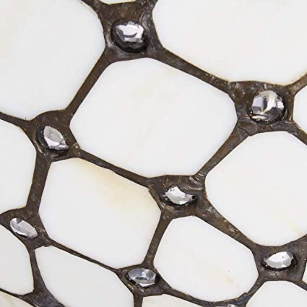 Black And White Unique Statement Two Light Glass Dimmable Chandelier With Black And White Shades