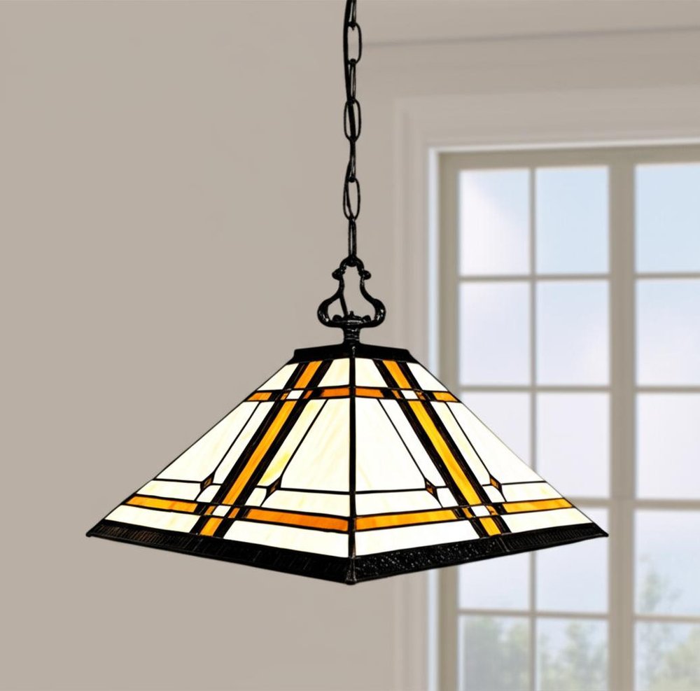 Brown And White Unique Statement Two Light Glass Dimmable Chandelier With Brown And White Shades