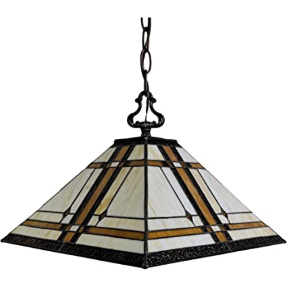 Brown And White Unique Statement Two Light Glass Dimmable Chandelier With Brown And White Shades