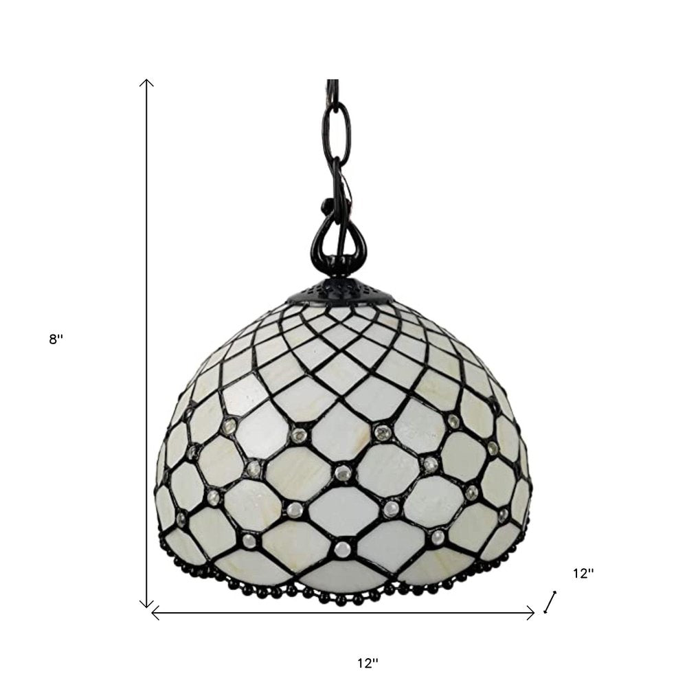 Black And White Unique Statement Glass Dimmable Chandelier With Black And White Shades