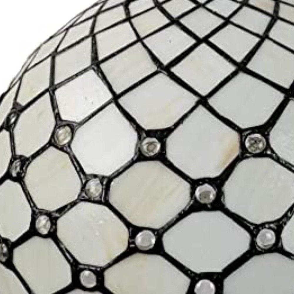 Black And White Unique Statement Glass Dimmable Chandelier With Black And White Shades