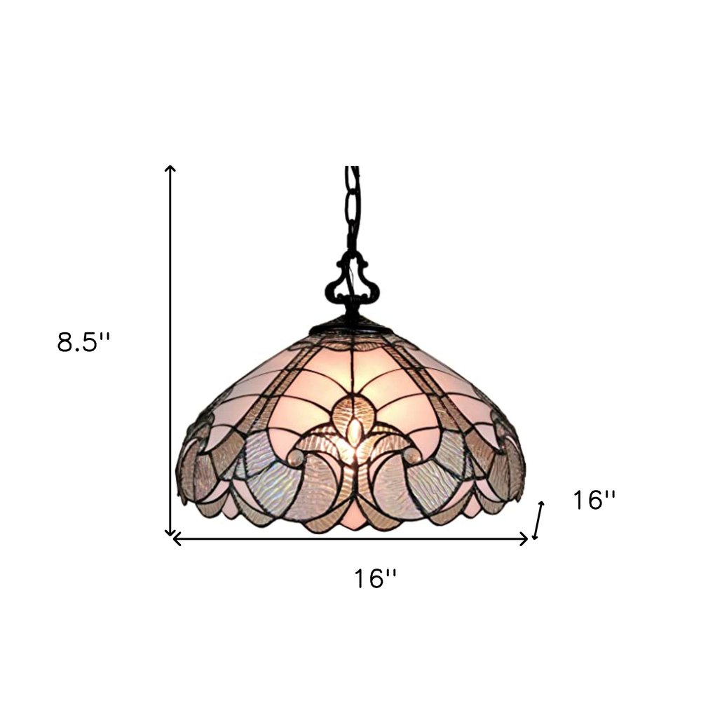 Black And White Unique Statement Two Light Glass Dimmable Chandelier With Black And White Shades