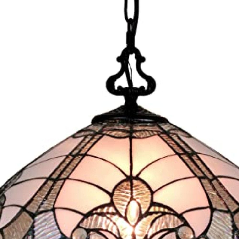 Black And White Unique Statement Two Light Glass Dimmable Chandelier With Black And White Shades