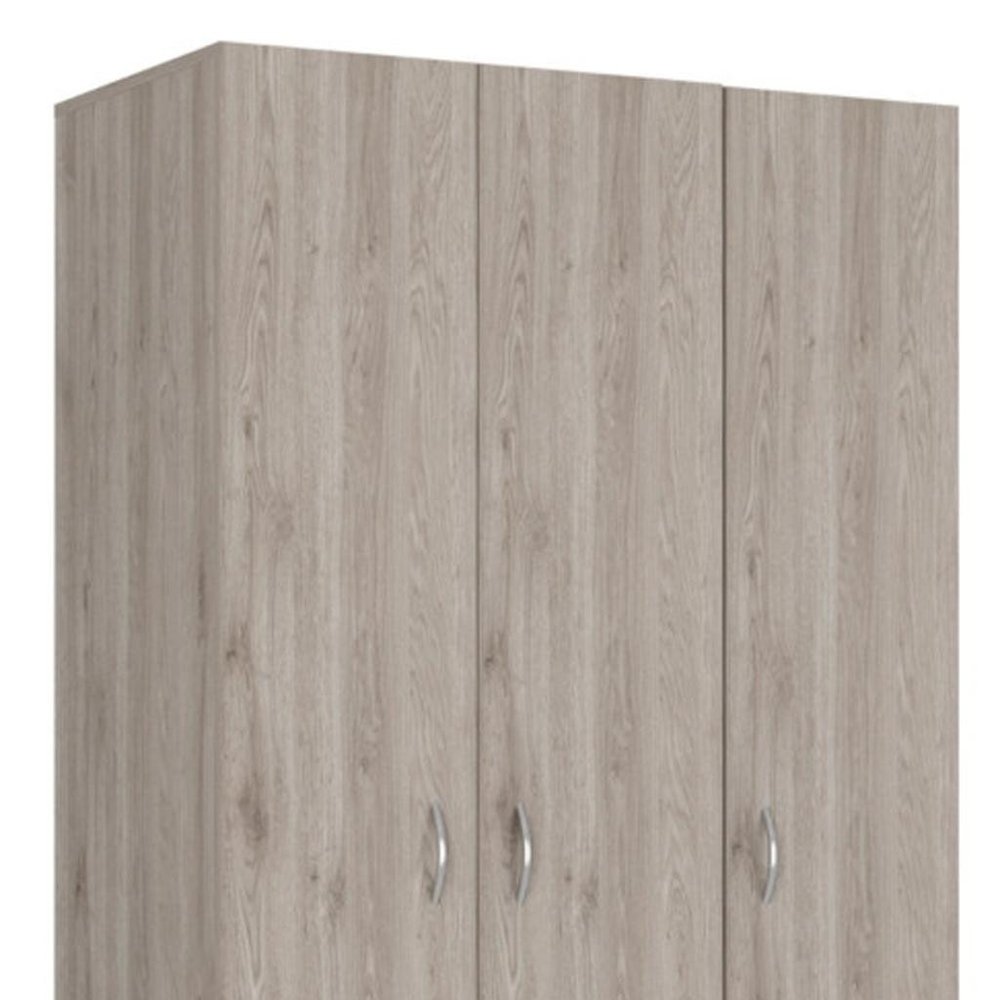 71" Light Gray Wood Two Drawer Combo Dresser