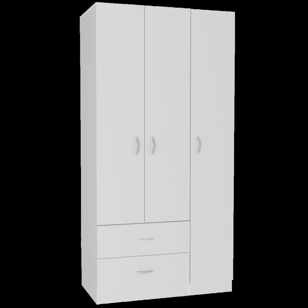 71" Brown Wood Two Door Two Drawer Combo Dresser