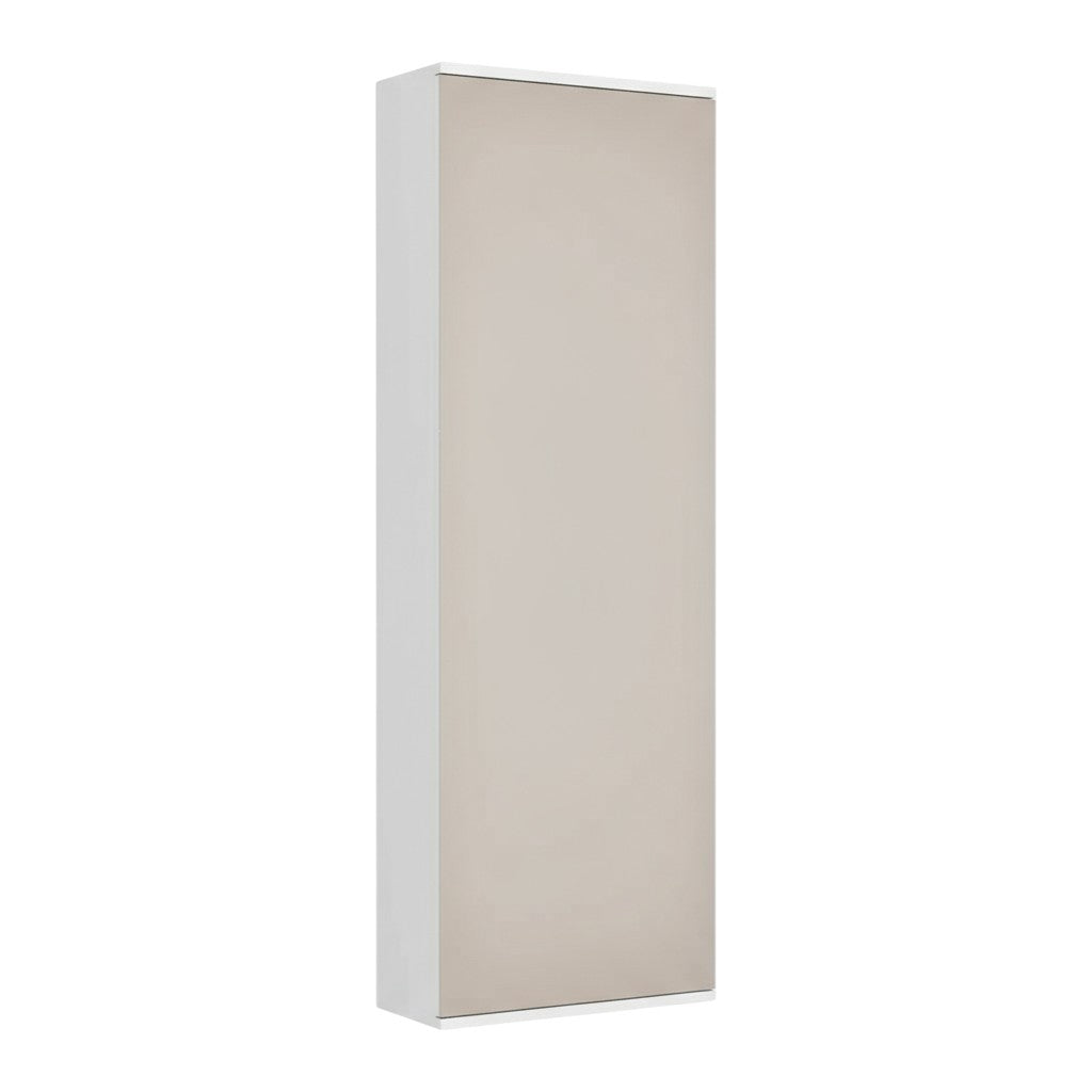 White Ten Pair Wall Mounted WoodShoe Rack