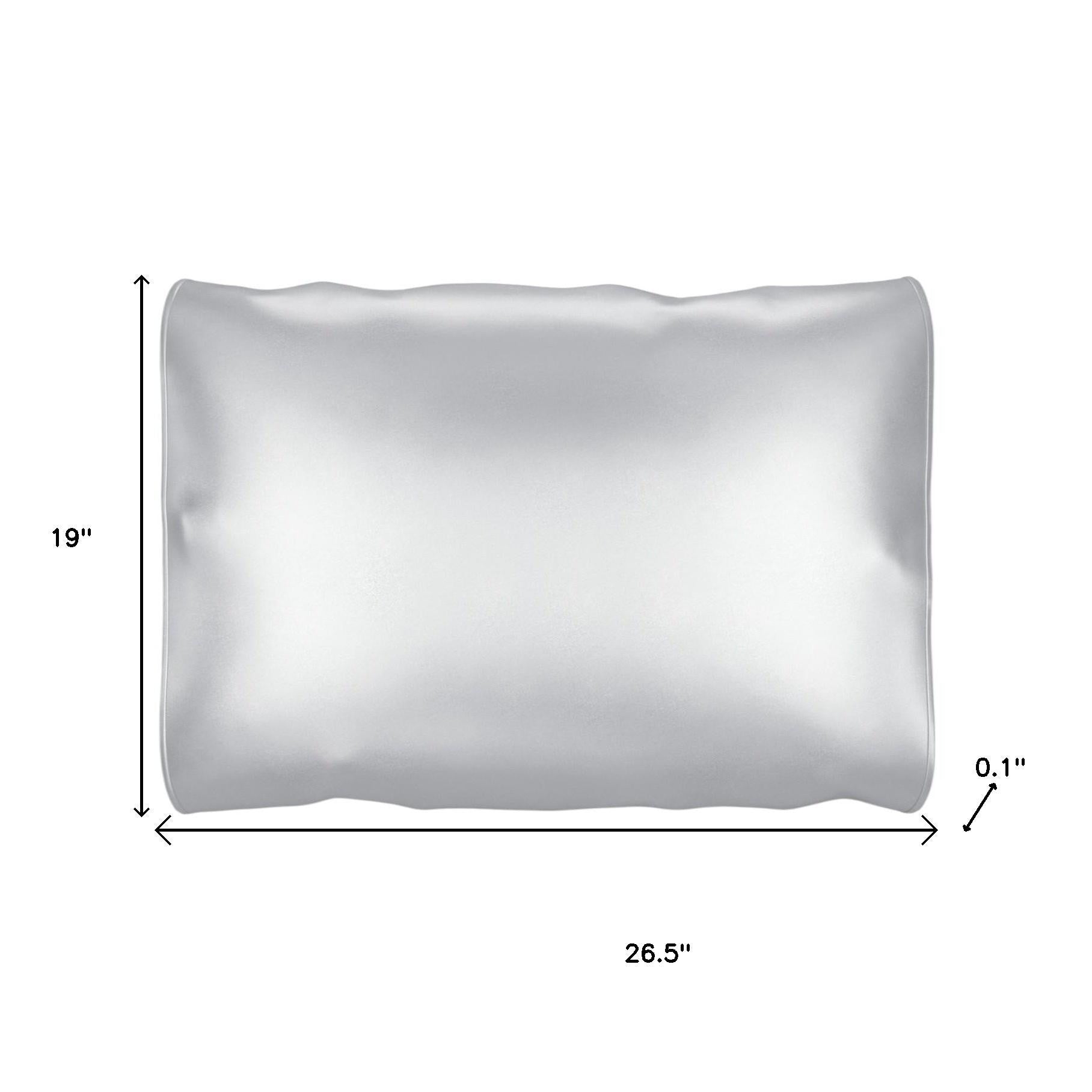 Silver Silk Open Ended Pillowcase