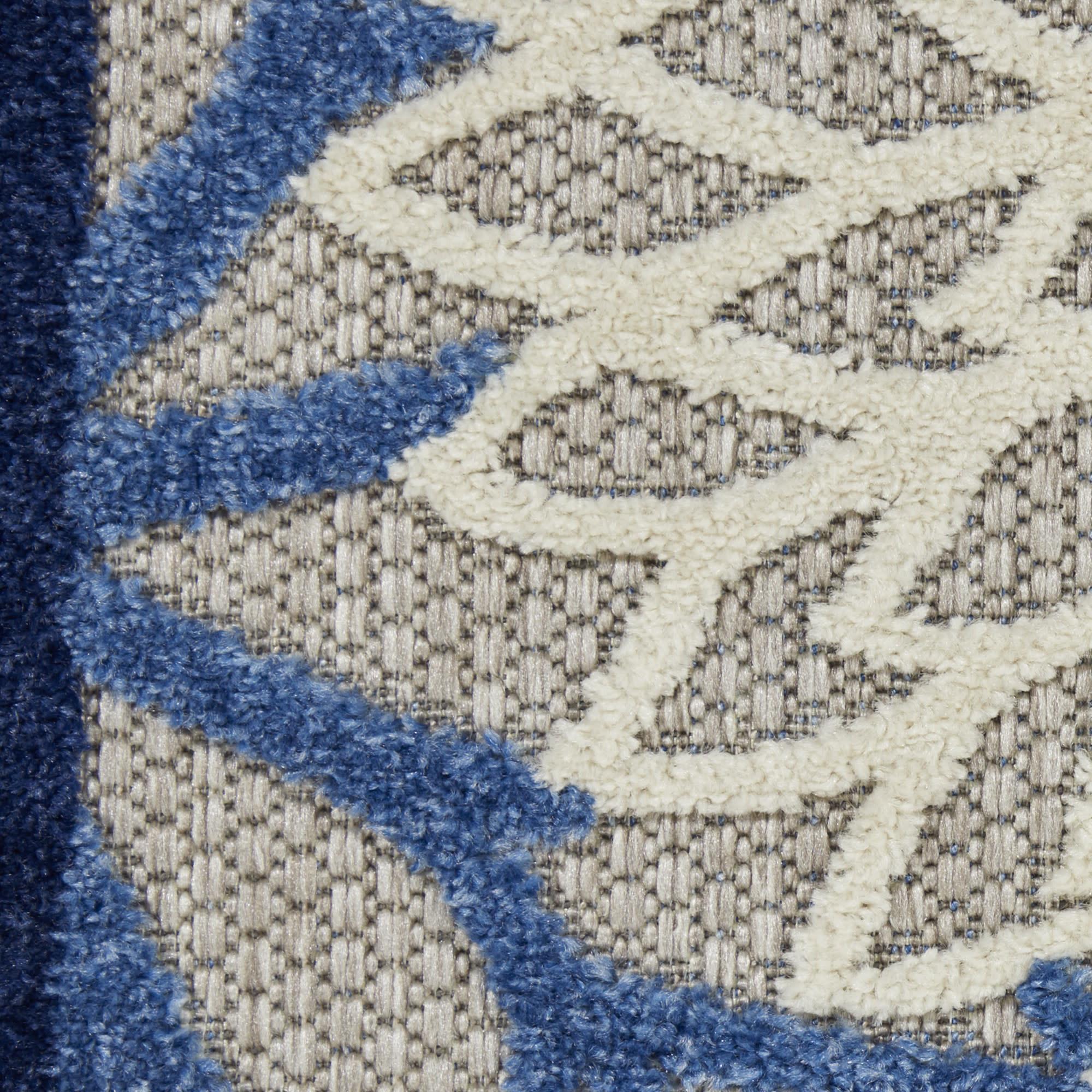 9' X 12' Blue Indoor Outdoor Area Rug