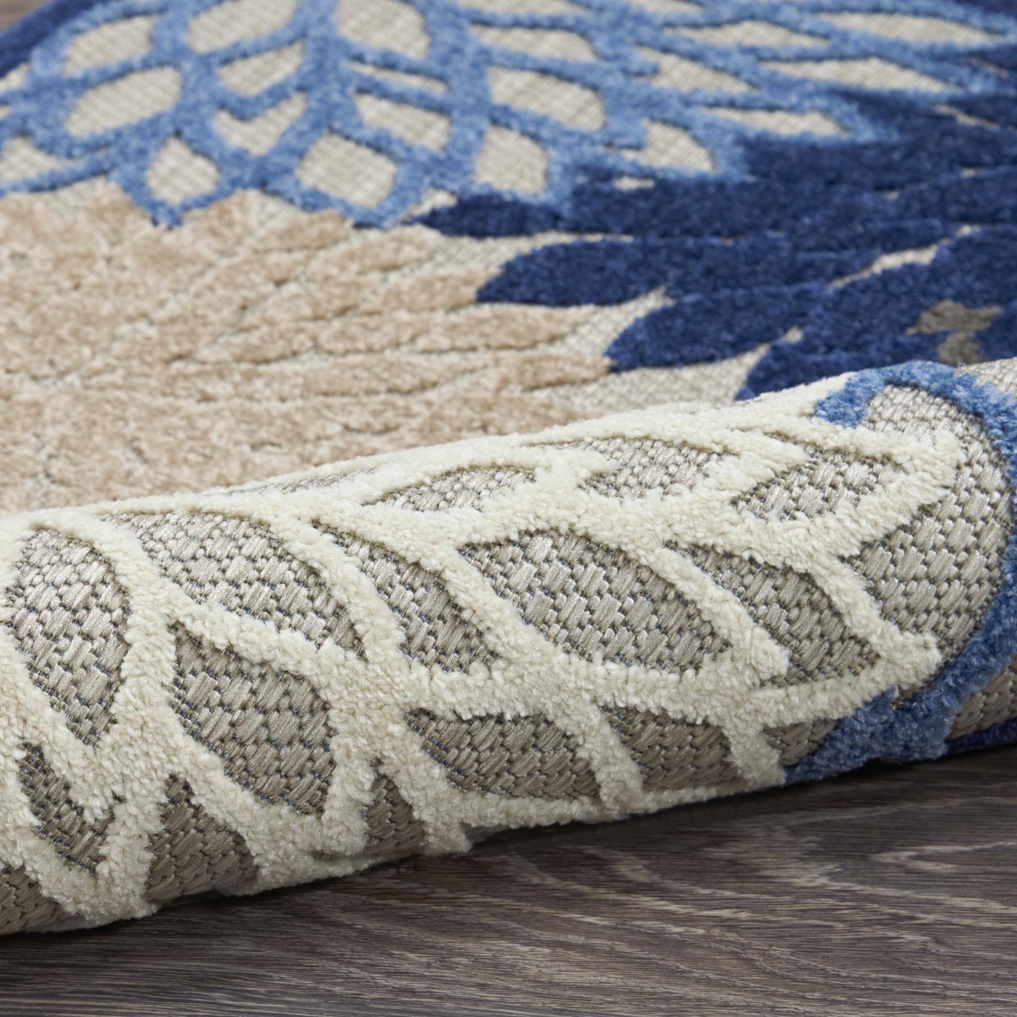 9' X 12' Blue Indoor Outdoor Area Rug
