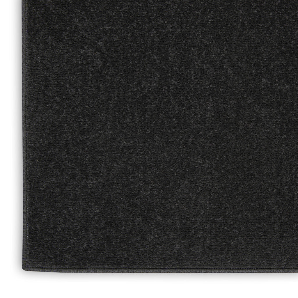 8' X 10' Black Stain Resistant Indoor Outdoor Area Rug