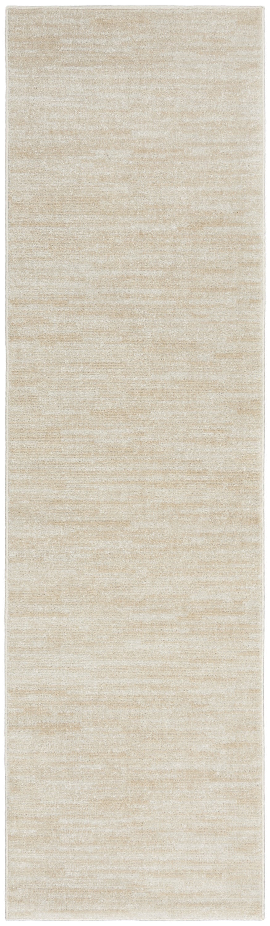 6' Beige And Ivory Indoor Outdoor Runner Rug