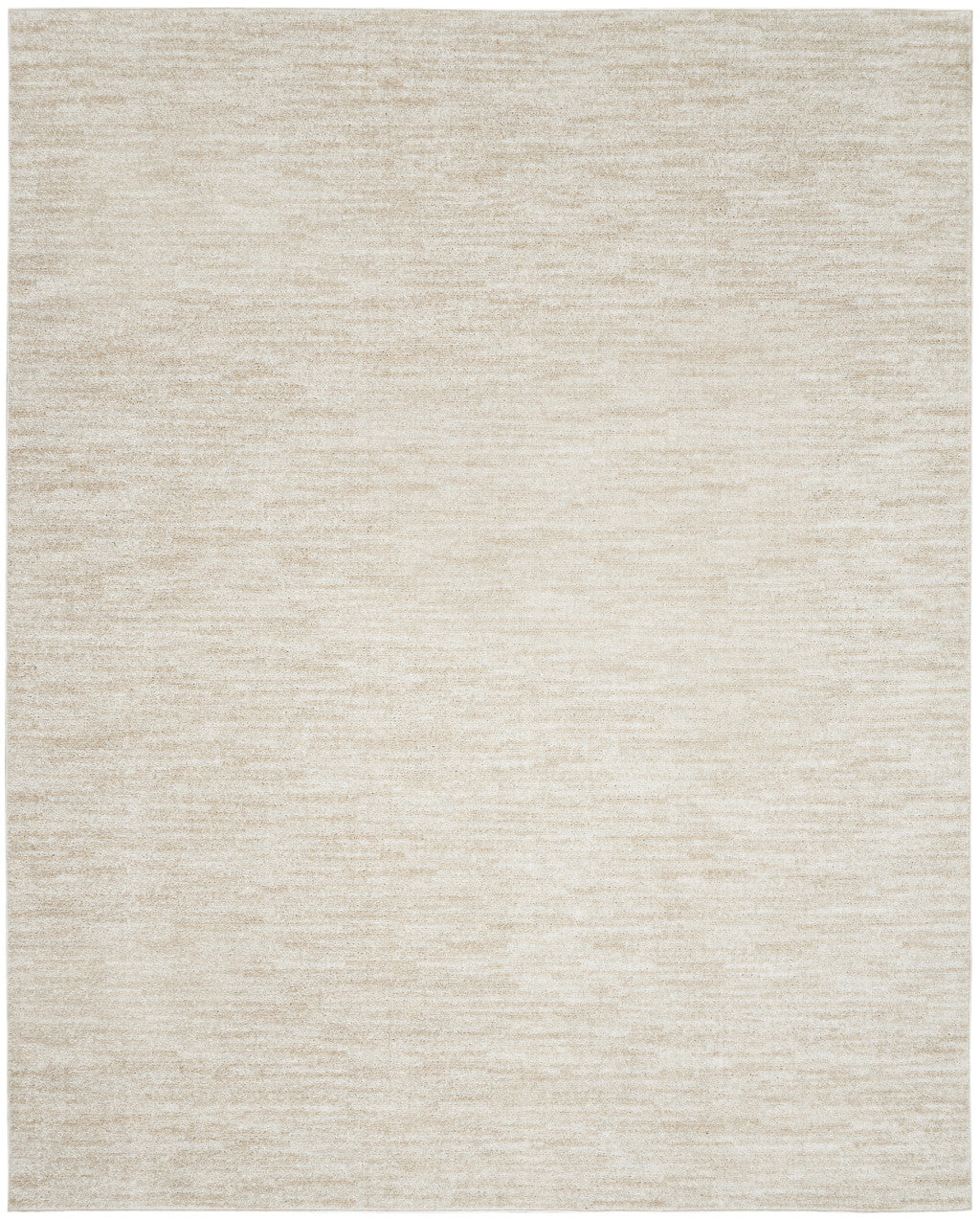8' X 10' Beige And Ivory Indoor Outdoor Area Rug