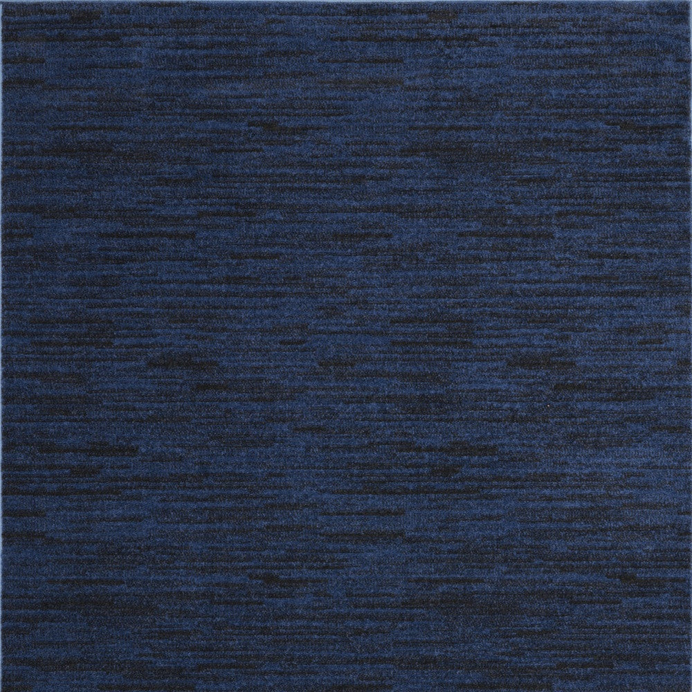 5' X 7' Midnight Blue Stain Resistant Indoor Outdoor Area Rug