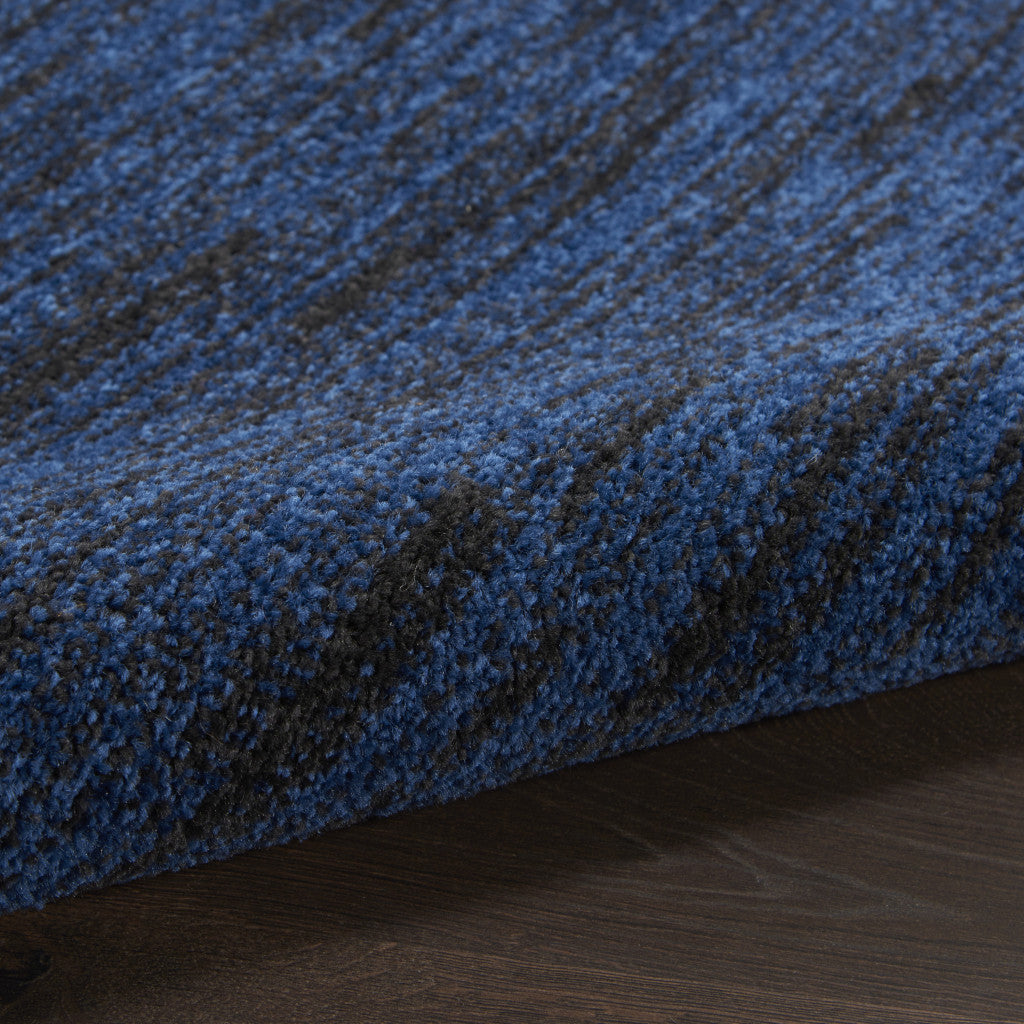5' X 7' Midnight Blue Stain Resistant Indoor Outdoor Area Rug