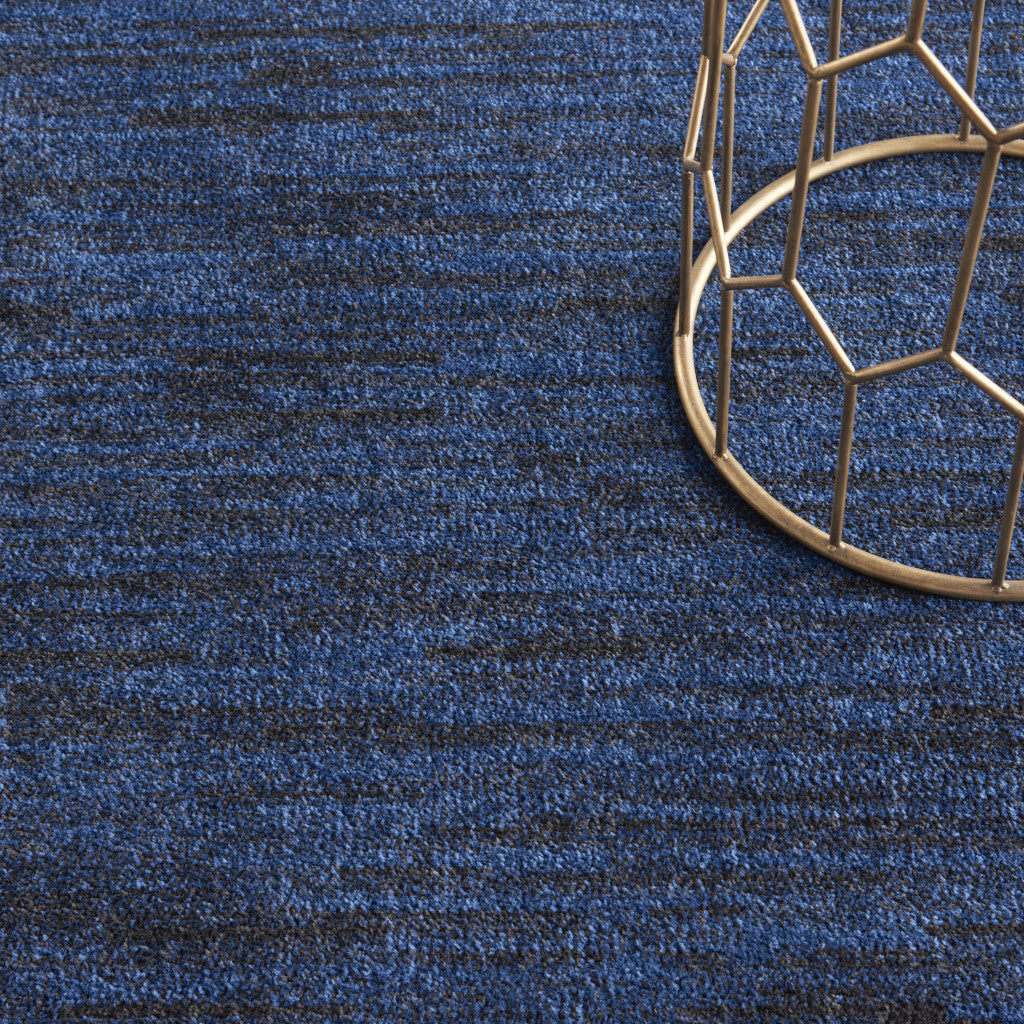 5' X 7' Midnight Blue Stain Resistant Indoor Outdoor Area Rug