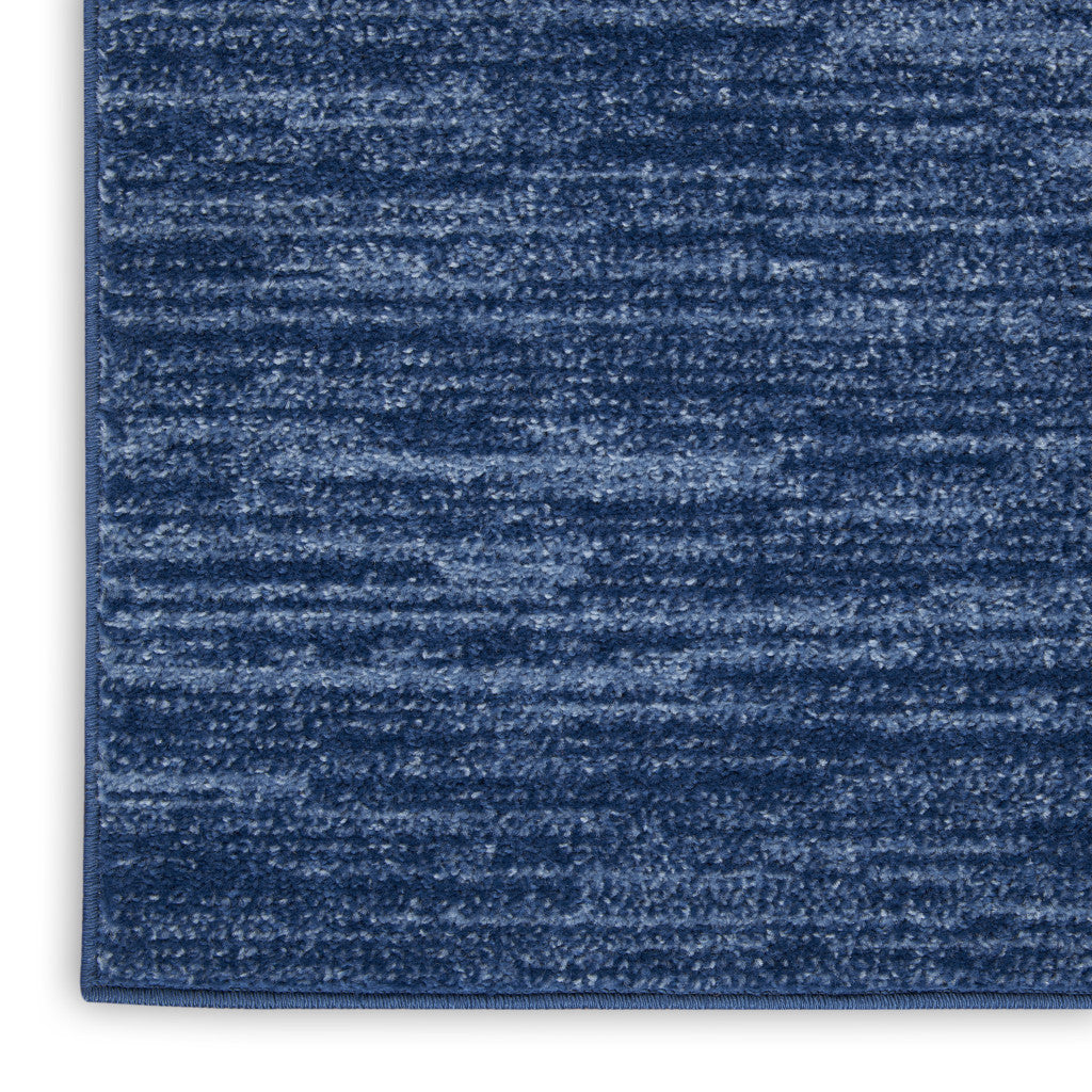 5' X 7' Blue Indoor Outdoor Area Rug
