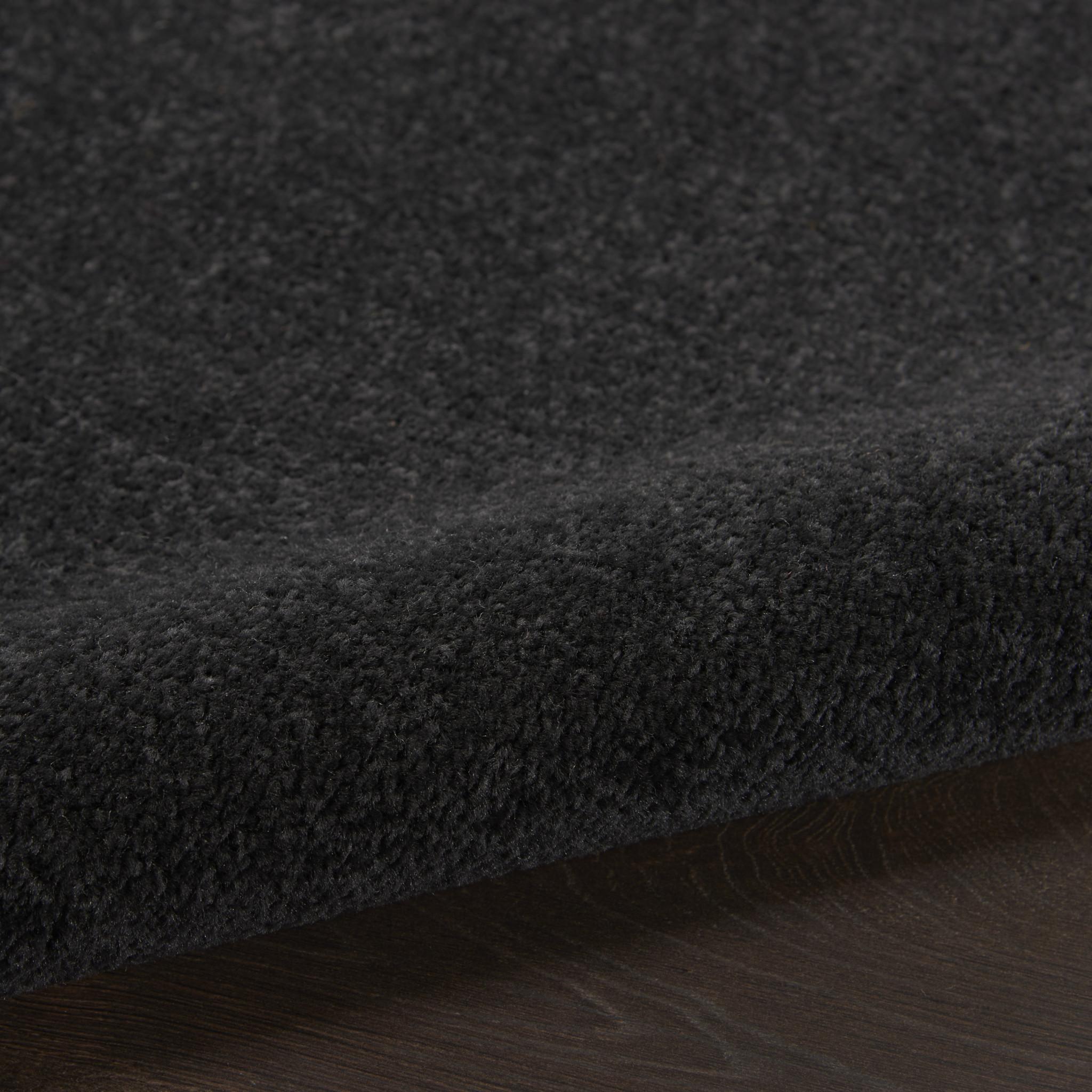 4' Black Round Indoor Outdoor Area Rug