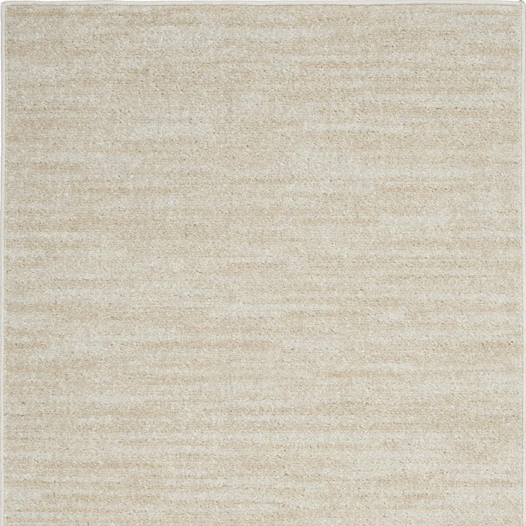 4' Runner Beige And Ivory Indoor Outdoor Runner Rug