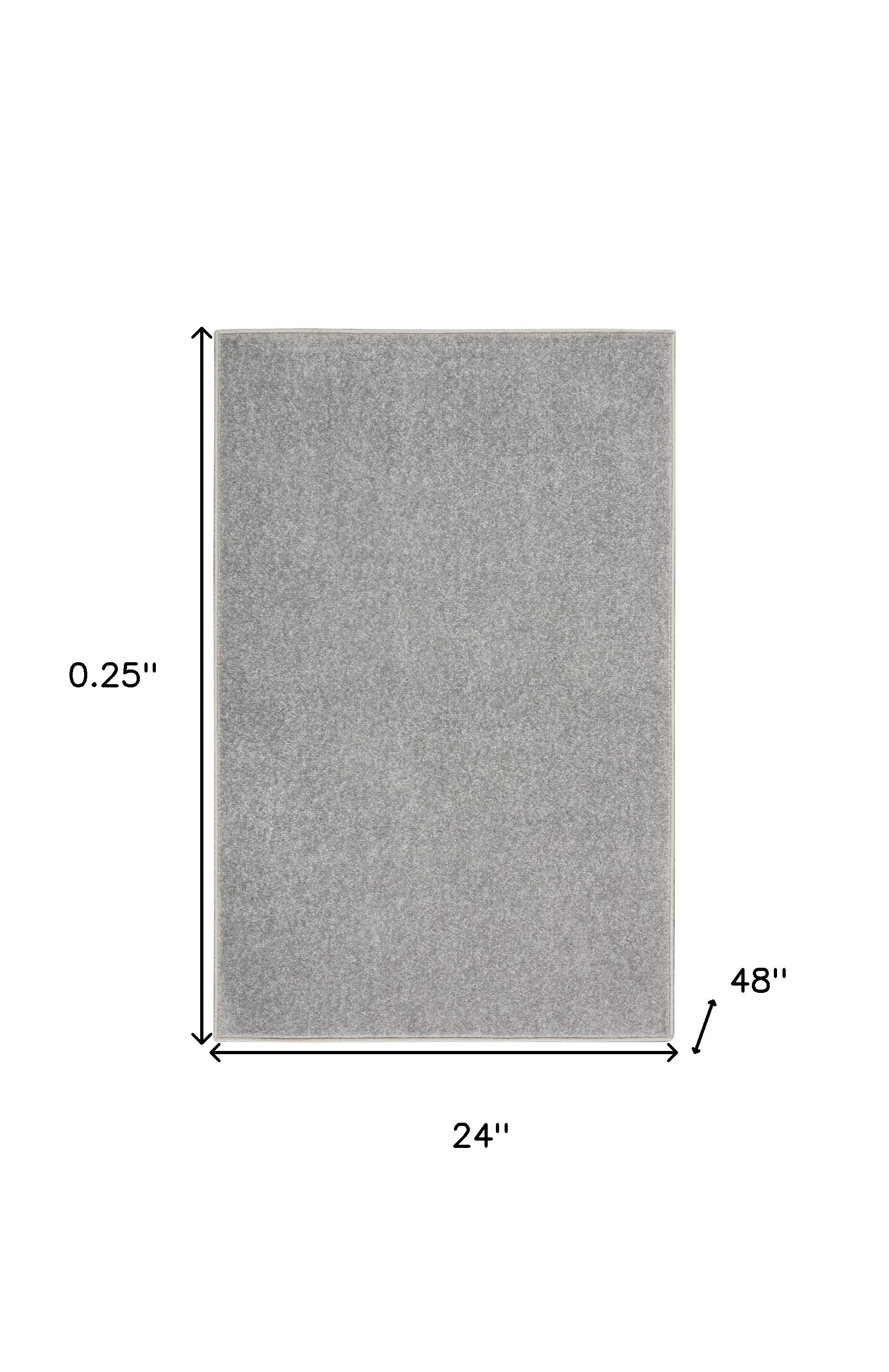 2' X 4' Gray Indoor Outdoor Area Rug
