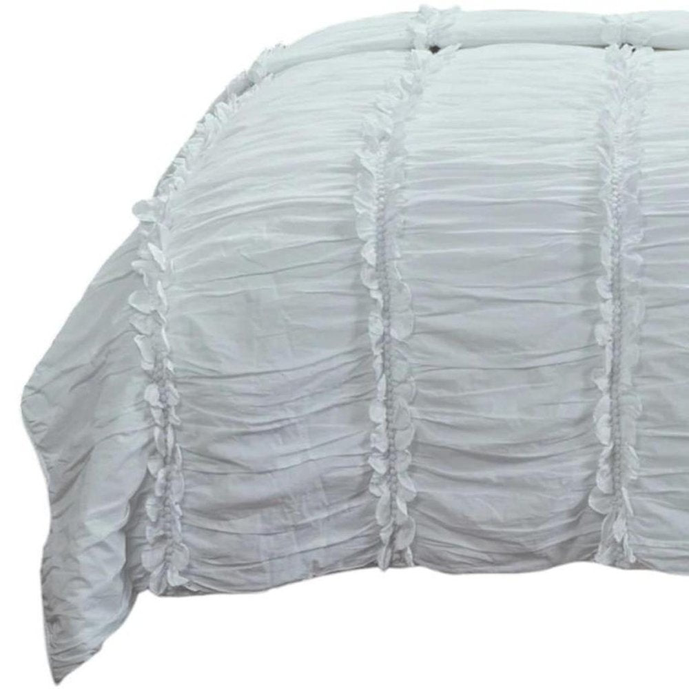 92" X 106" White Cotton Quilt