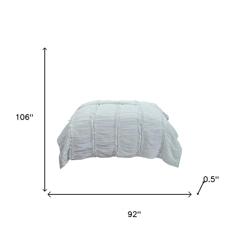 92" X 106" White Cotton Quilt