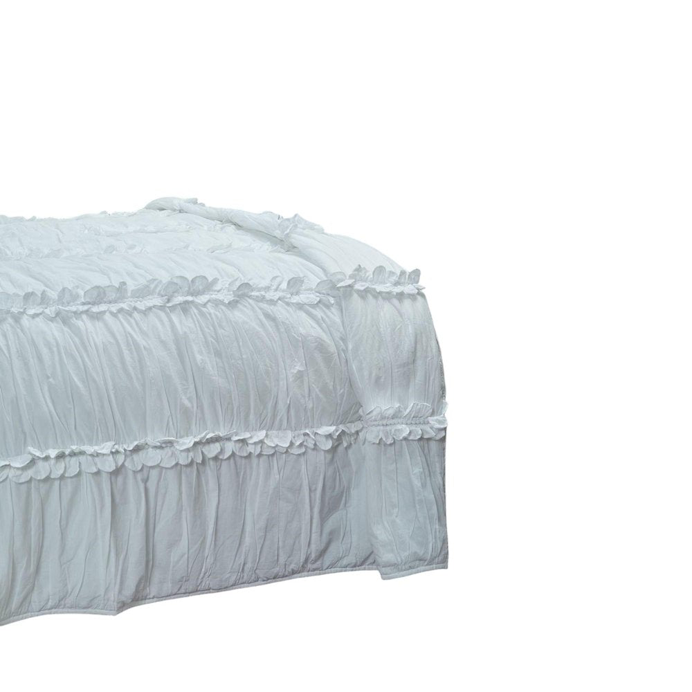 92" X 106" White Cotton Quilt