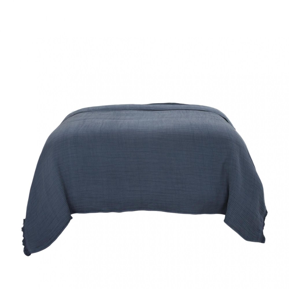 Indigo Checkered Queen Quilt
