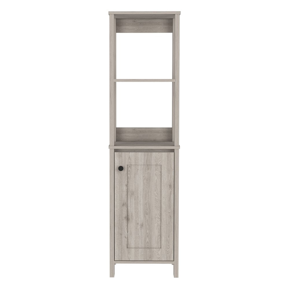 16" Light Gray Wood Freestanding Single Door Bathroom Vanity