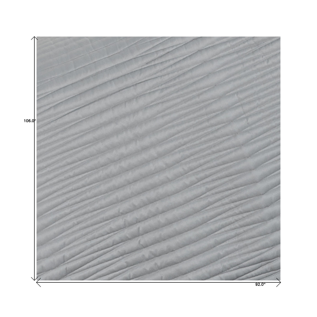 Set of Three Gray Geometric King Quilt