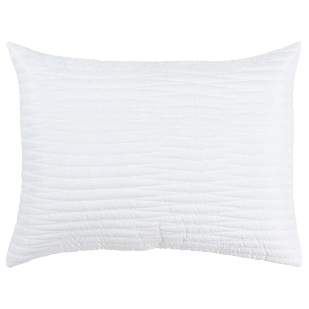 92" X 106" White Geometric Cotton Quilt