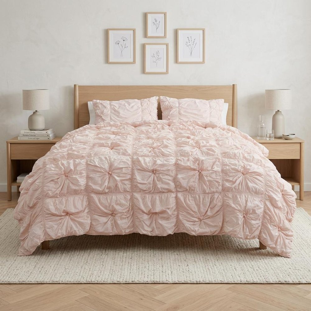 Pink Queen Cotton Blend Washable Polyester Down Alternative Comforter Set