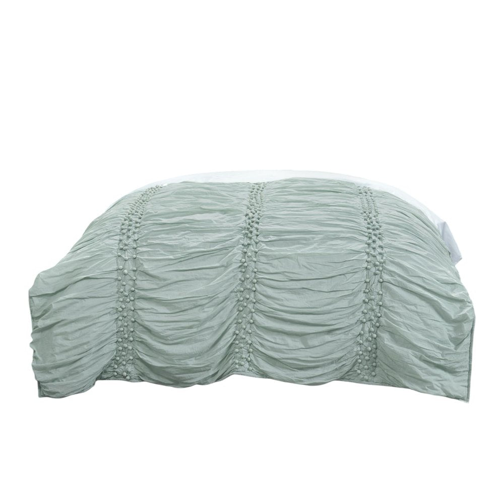 92" X 106" Blue Striped Cotton Quilt