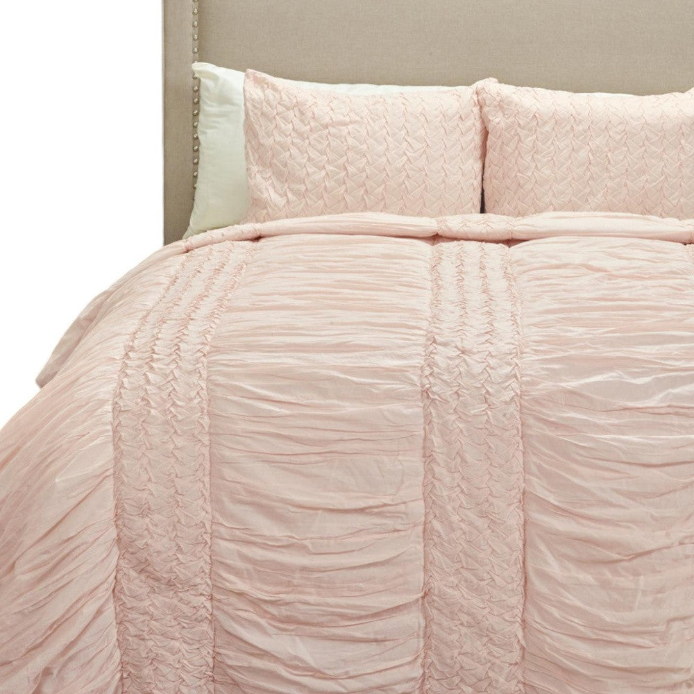 Pink Geometric King Quilt