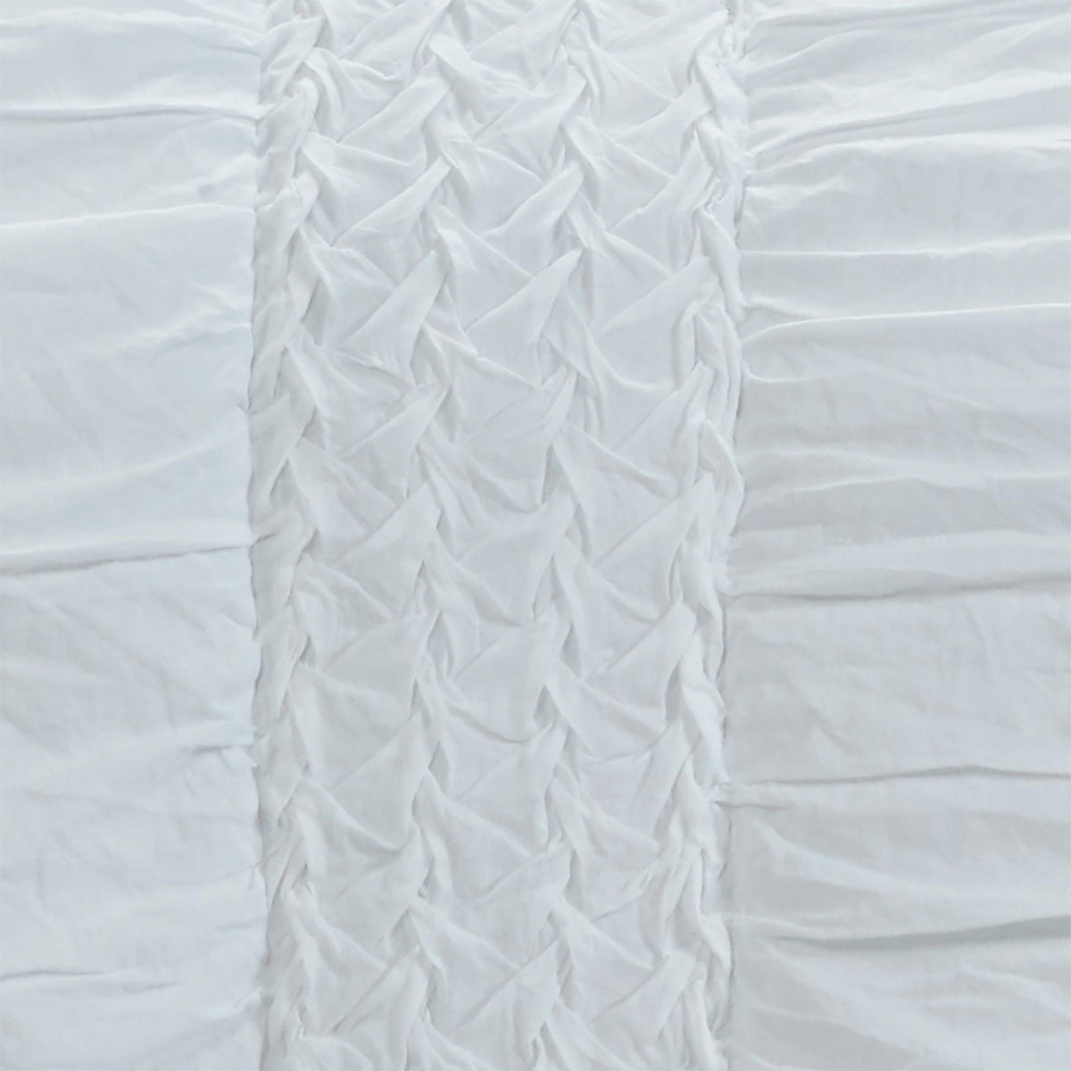 White Geometric Twin Quilt