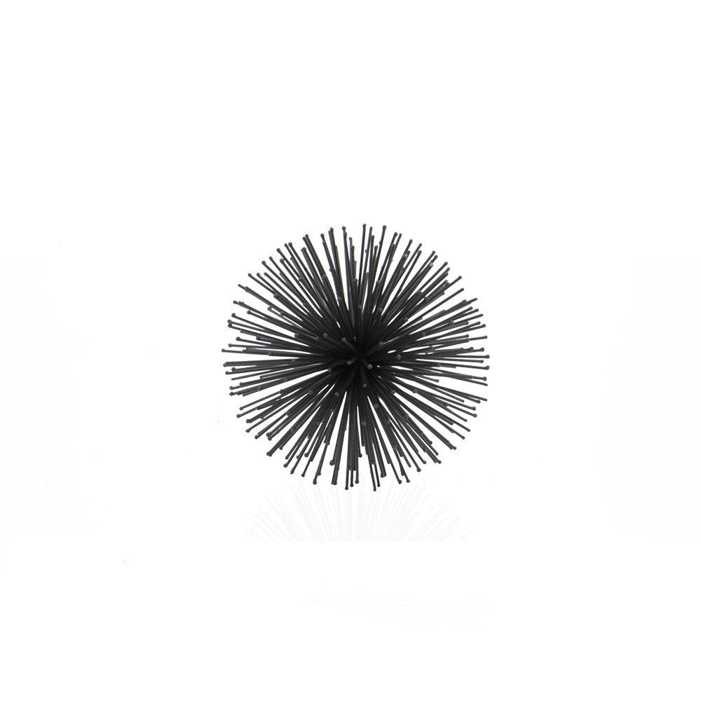 10" Black Iron Decorative Orb Tabletop Sculpture