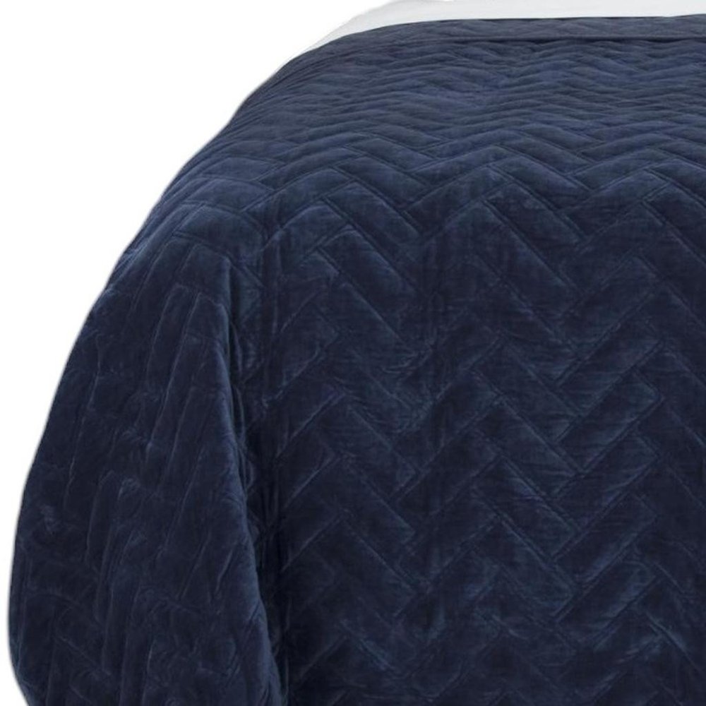 92" X 106" Indigo Cotton Quilt