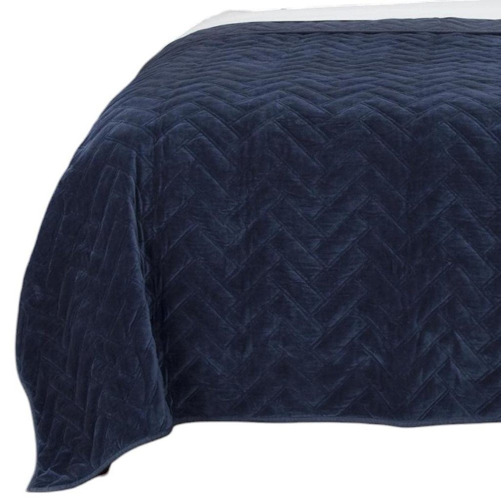 92" X 106" Indigo Cotton Quilt