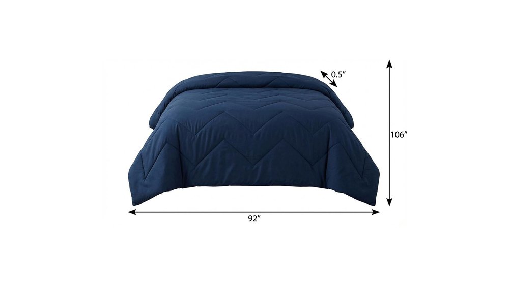 92" X 106" Indigo Cotton Quilt