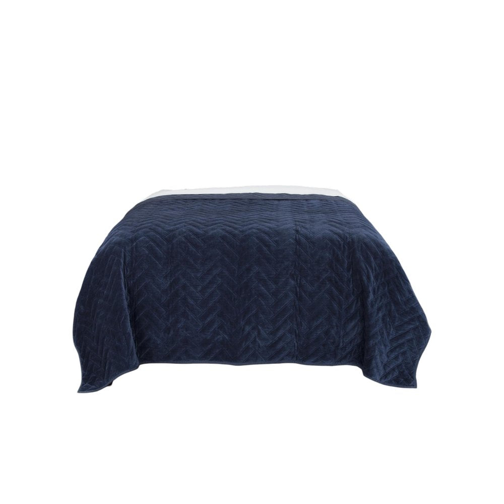 92" X 106" Indigo Cotton Quilt