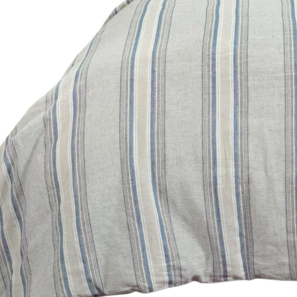 Natural Queen Linen Dry Clean Only Polyester Duvet Cover