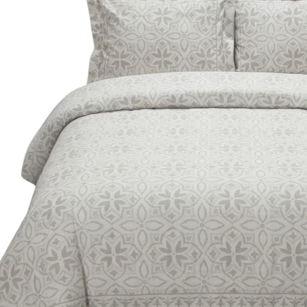 Ivory Queen Cotton Washable Polyester Down Alternative Comforter Set With Two Shams