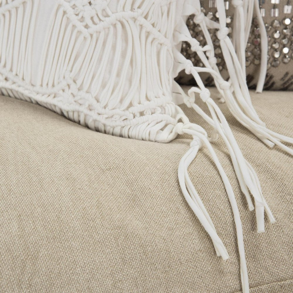 Natural Queen Cotton Washable Polyester Duvet Cover Set With Two Shams