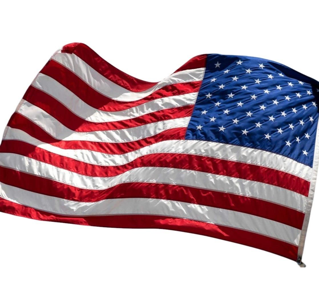 3' x 5' Red White And Blue Embroidered Nylon American Flag